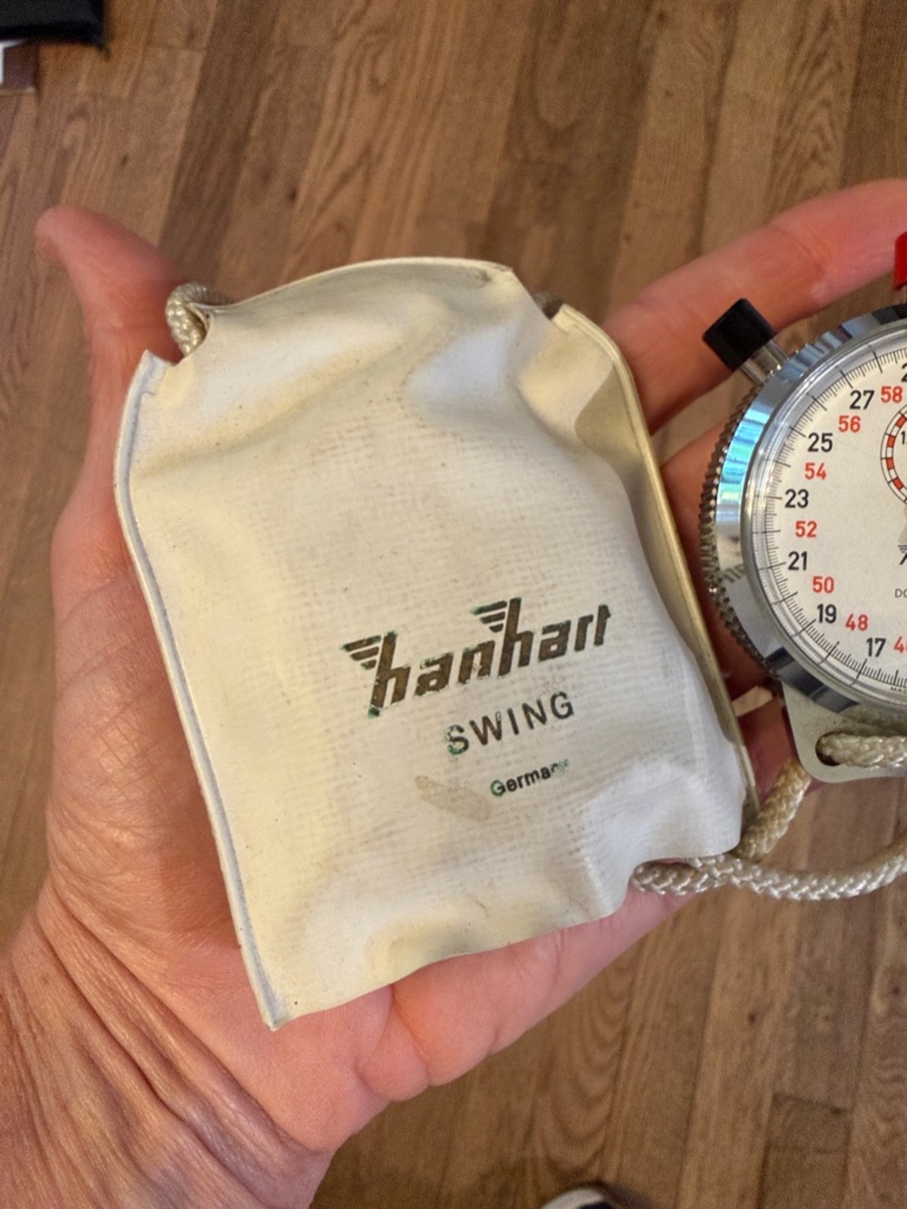Hanhart Swing Germany Vintage Stopwatch on a String with Cover - Picture 3 of 7